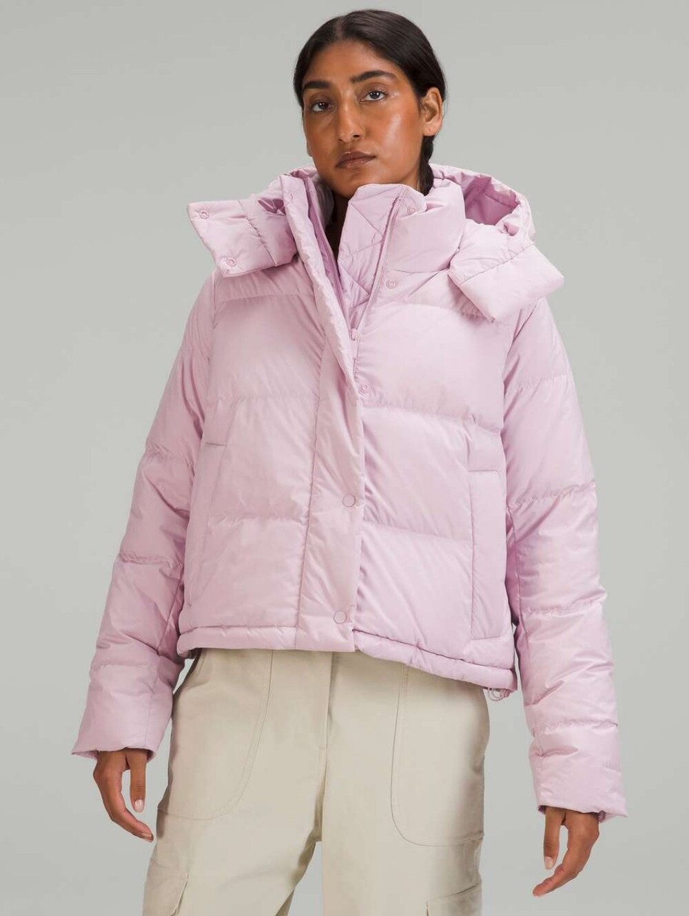 lululemon wunder puff cropped jacket Pink Peony goose down - Picture 3 of 4